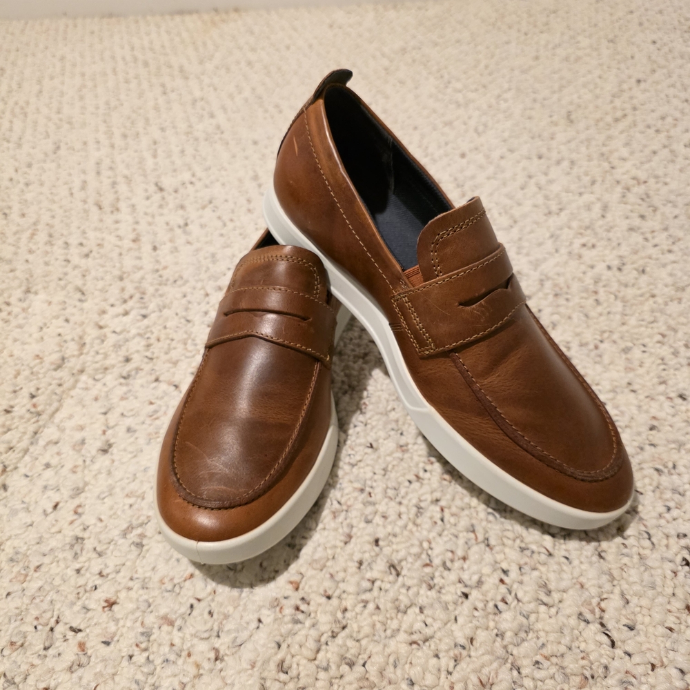 Men's ECCO Brown Leather Cathum Loafers